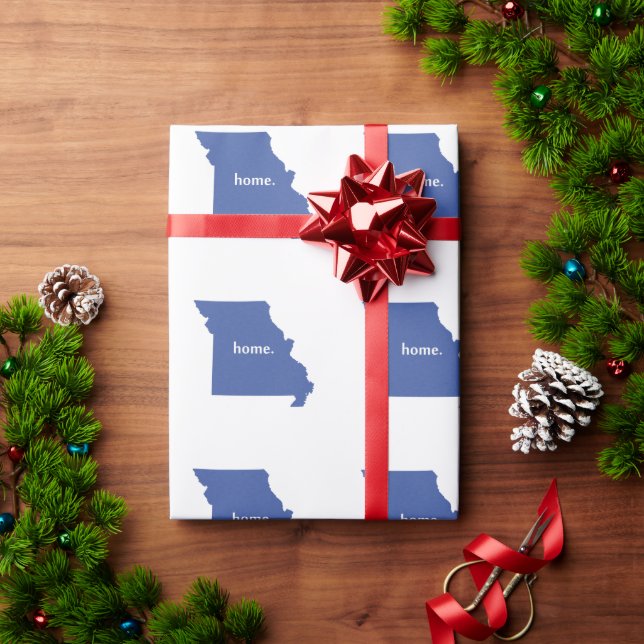 Missouri Zuhause Staat Blue Geschenkpapier (Feiertagsgeschenk)