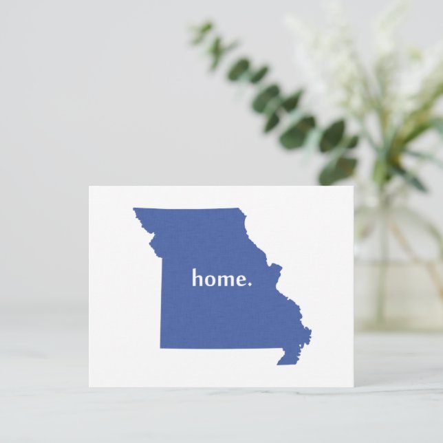 Missouri Zuhause Staat Blue Postkarte (Stehend Vorderseite)
