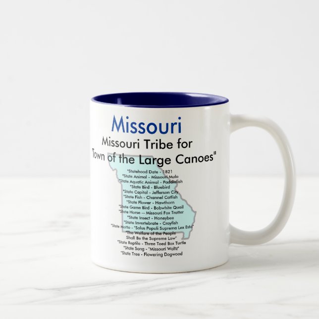 Missourisymbole u. -karte zweifarbige tasse (Rechts)
