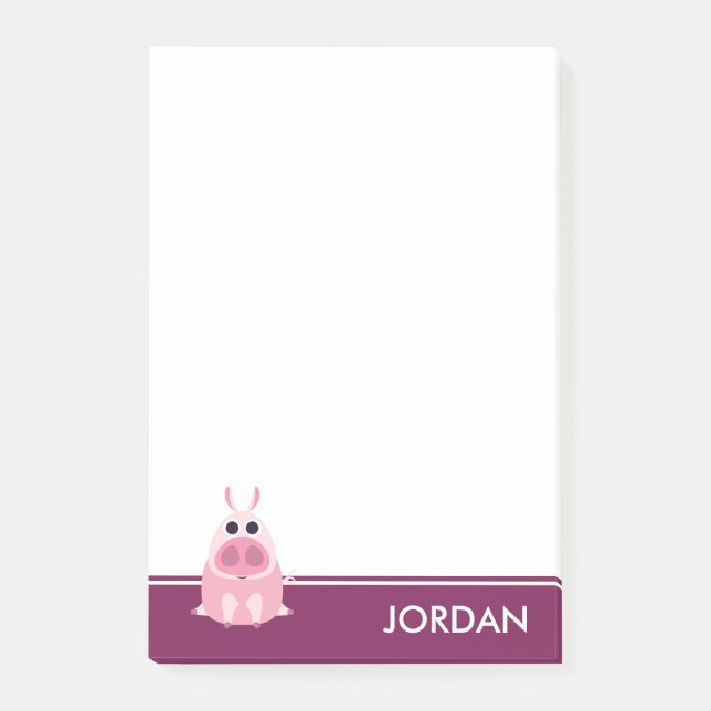 Misstrauisch das Schwein Post-it Klebezettel (Vorderseite)