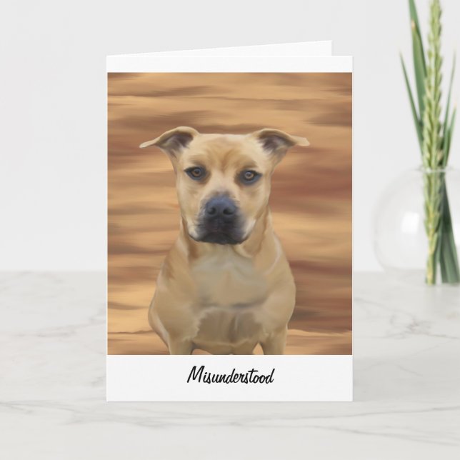 Missverstandener Gruß von Pit Bull Terrier Inmate Karte (Vorderseite)