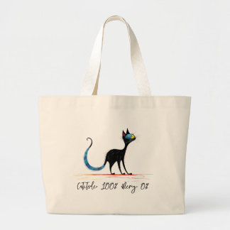 Missy Miss Tote – 100% Catitude, 0% Mercy Jumbo Stoffbeutel