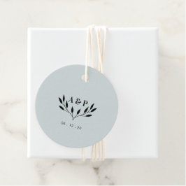 Mist Blue | Einfache moderne Hochzeit Vielen Dank  Geschenkanhänger