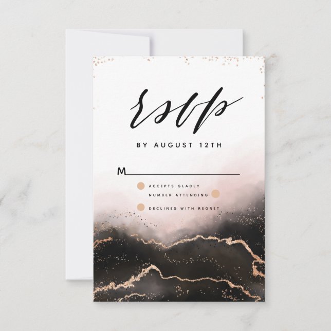 Mist Ethereal Ombre Blush rose doré Moody RSVP (Devant)