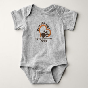 Mist mit mir? Mein großer Bruder hat Pfoten Baby Strampler