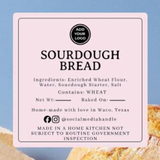 Mist Pink Sourdough Ingredient Cottage Sticker