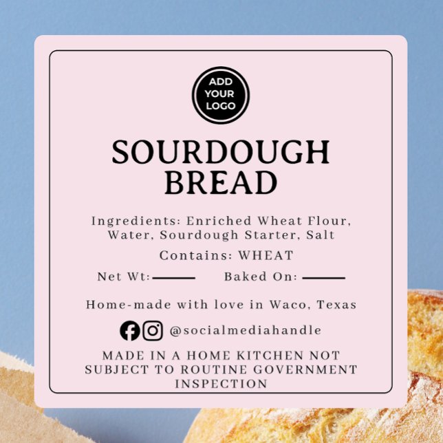 Mist Pink Sourdough Ingredient Cottage Sticker (Von Creator hochgeladen)