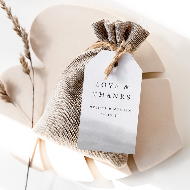 Mist Wedding Vielen Dank für Ihre Unterstützung Geschenkanhänger (Von Creator hochgeladen)