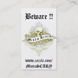 Mista BEÄNGSTIGEND Skull Banner Profil Business Ca Visitenkarte