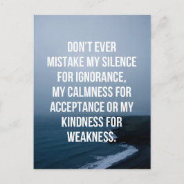 Mistake My Stille Quote Postkarte