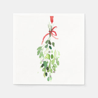 Misteltoe Cocktail Napkin Serviette