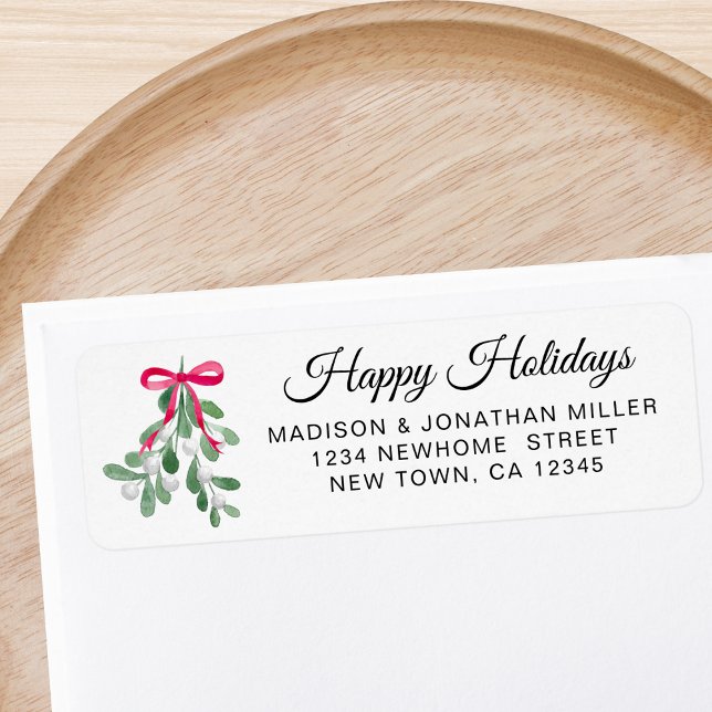 Misteltoe-Feiertags-Rücksendeadresse  (Von Creator hochgeladen)