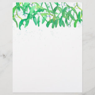 Misteltoe-Wasserfarben-Weihnachts-Feiertags-Pflanz Briefbogen