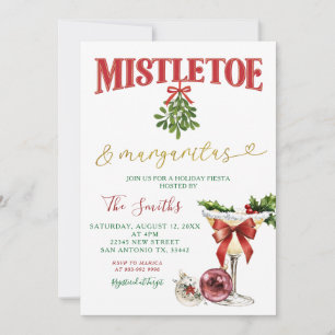 Mistelzweig & Margaritas Winter Holiday Fiesta-Par Einladung