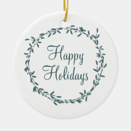 Mistelzweig mit personalisierter Nachricht Keramik Ornament
