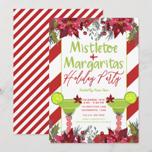 Mistelzweig- und Margaritas-Weihnachtsfeier Einladung