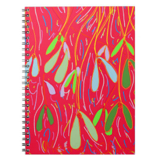 Mistelzweig Whimsical, Rot Notizblock