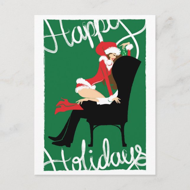 Mistelzweigpostkarte Feiertagspostkarte (Vorderseite)