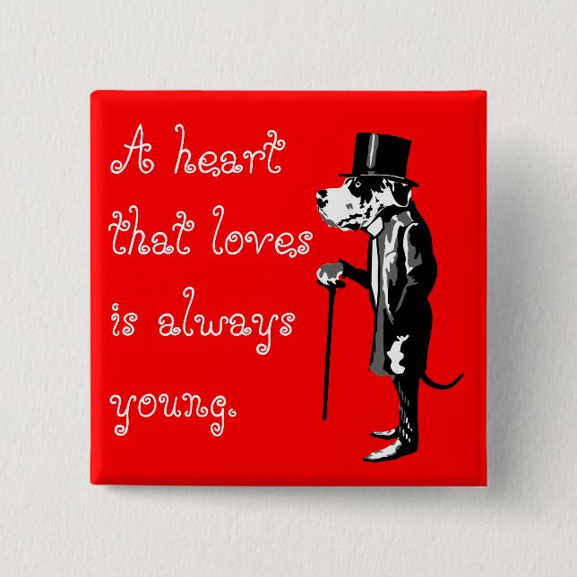 Mister Great Dane, der weise Hund Button (Vorderseite)