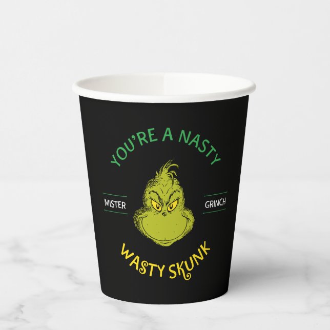 Mister Grinch | Du bist ein Ekliger Wasty Skunk Pappbecher (Links)