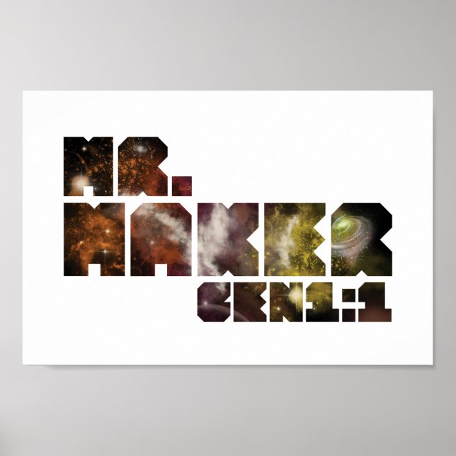 Mister Maker Art drucken Christliche Bibelschrift Poster (Vorne)