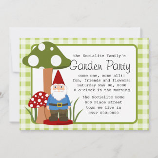 Mister Mushroom Garden Gnome Einladung