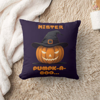 Mister Pumpk-A-Boo Halloween Pumpkin Kissen