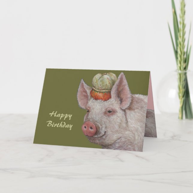 Mister Smythe, die Geburtskarte des Schweins Karte (Vorderseite)