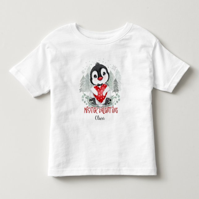 Mister Valentine boy personalisiert Kleinkind T-shirt (Vorderseite)