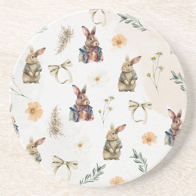 Mister Whimsy Spring Bunny Dessous de verre (Devant)