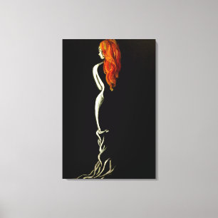 Mistery Lady Canvas Print - Malerei Leinwanddruck