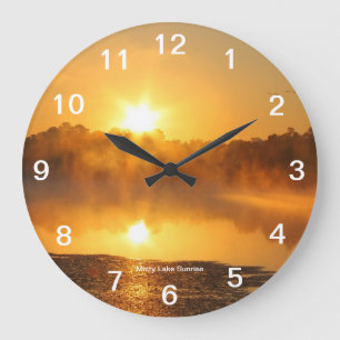 Misti Lake Sunrise Wall Clock Große Wanduhr