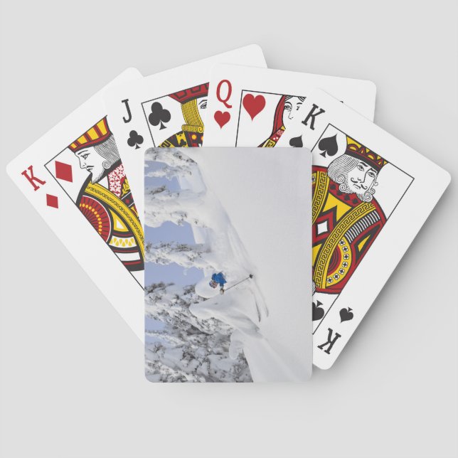 Mistie Fortin skis powder Spielkarten (Rückseite)
