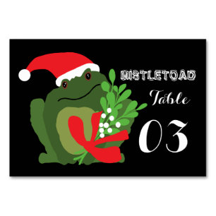 Mistle'toad Christmas Number Tischnummer