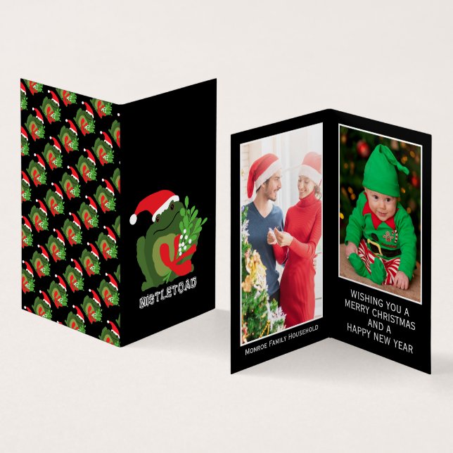 Mistle'toad, Foto Weihnachtskarte Visitenkarten (Innenseite und Außenseite)