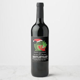 Mistle'toad Weihnachtsweinmarke Weinetikett