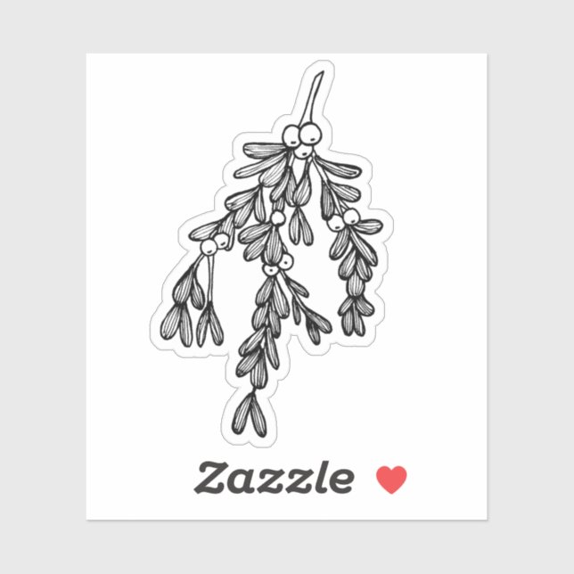 Mistletoe Aufkleber (Blatt)
