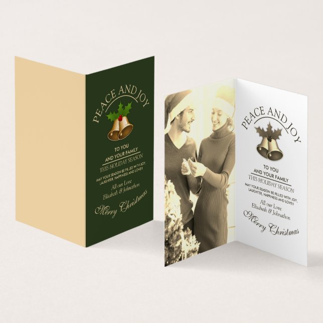 Mistletoe Bells Christmas Cards Visitenkarten (Innenseite und Außenseite)
