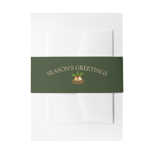Mistletoe Bells Christmas Einladungsbanderole (Vorderseite Beispiel)