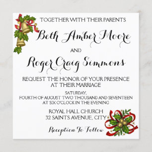 Mistletoe Bells Einladung zur Weihnachtsfeier