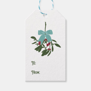 Mistletoe Bouquet in Rot und Grün Geschenkanhänger