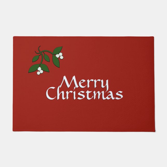 Mistletoe Christmas Design Fußmatte (Vorderseite)