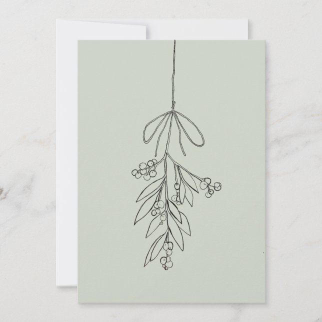 Mistletoe Christmas Feiertagskarte (Vorderseite)