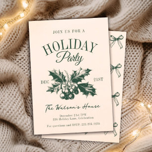 Mistletoe Christmas Holiday Party Sozialclub Einladung