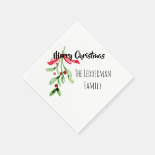 Mistletoe - Christmas Napkin Serviette