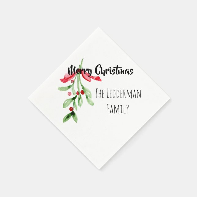 Mistletoe - Christmas Napkin Serviette (Ecke)