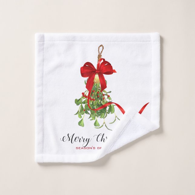 Mistletoe de Noël (Gant de toilette)