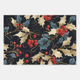 Mistletoe de Noël, Feuilles saints, Berries
