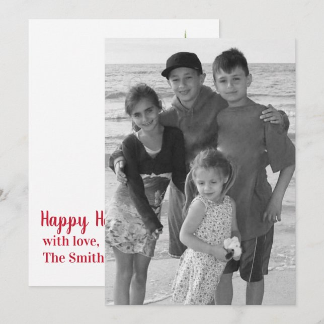 Mistletoe Doppelseitige Fotokarte Einladung (Vorne/Hinten)