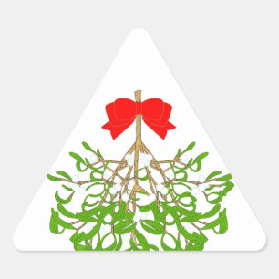 Mistletoe Dreieckiger Aufkleber